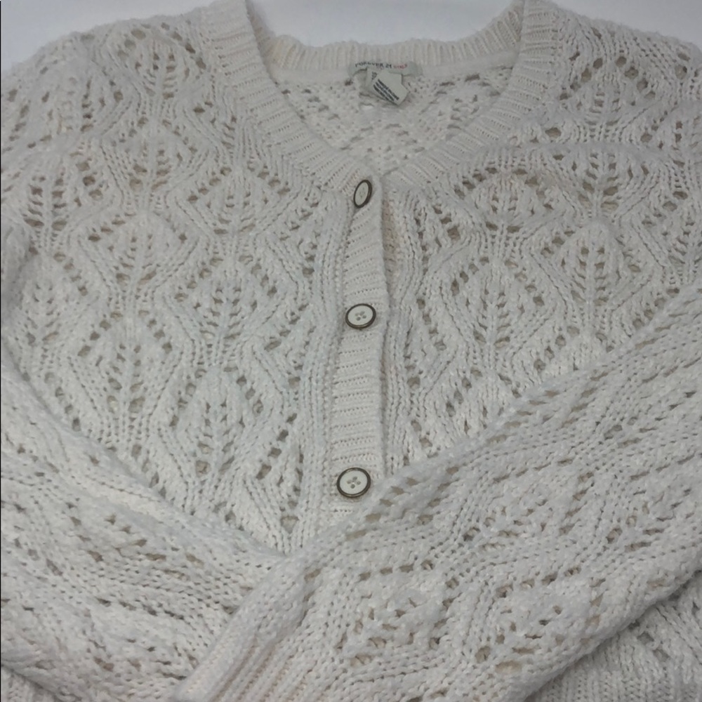 Crochet jacket from Forever 21 Girls. EUC - Picture 2 of 5